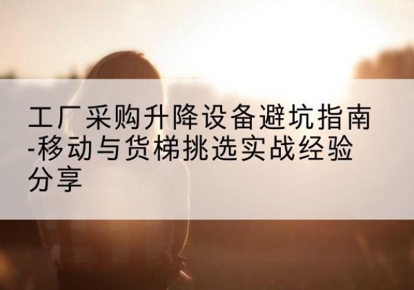井陉矿移动式升降机怎么选-工厂采购升降设备避坑指南-移动与货梯挑选实战经验分享